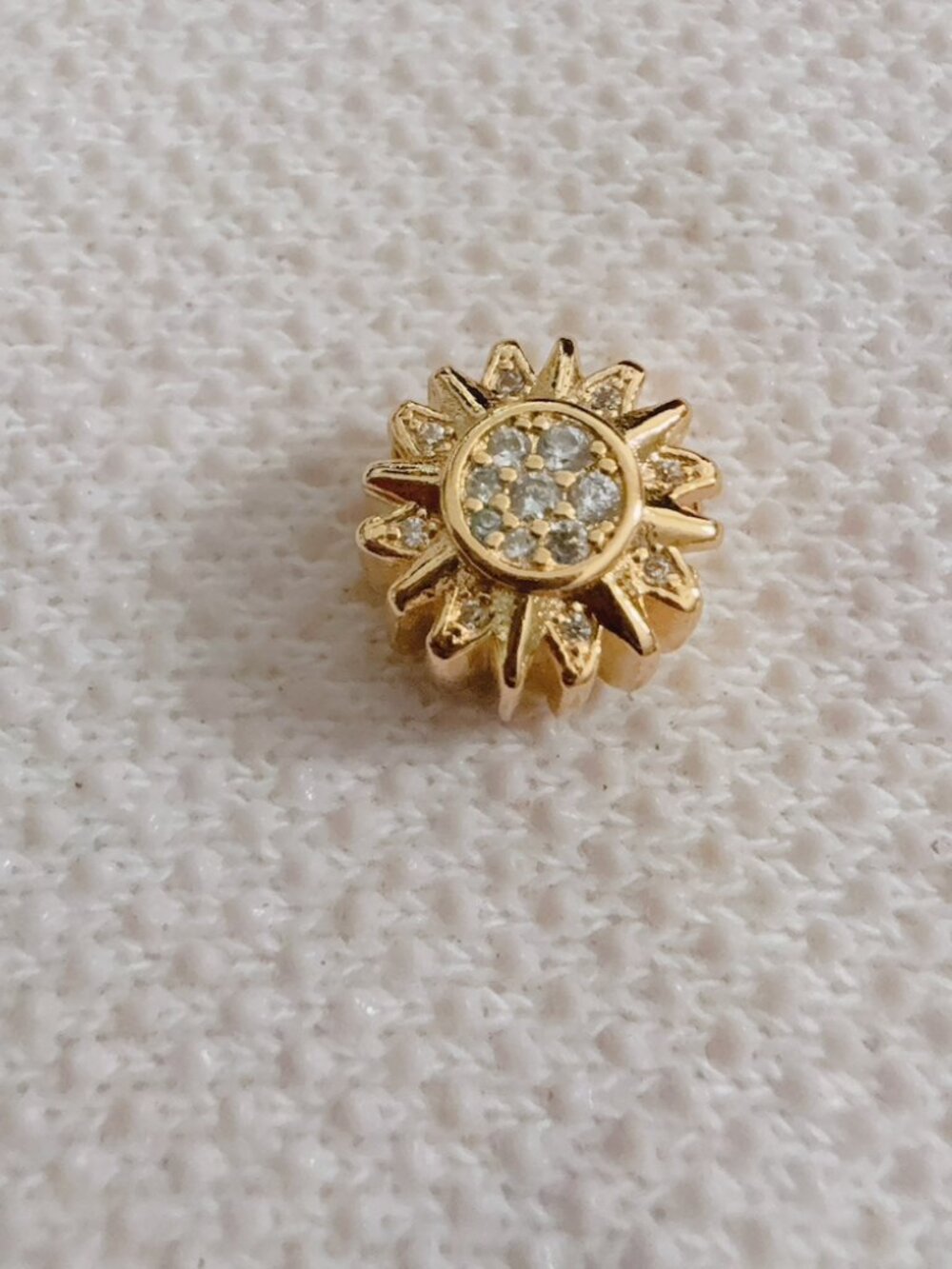 Sparkling Sun Charm For Pandora Bracelet